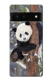 Google Pixel 6 Hard Case Cute Baby Panda Snow Painting