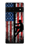 Google Pixel 6 Hard Case Electrician Lineman American Flag