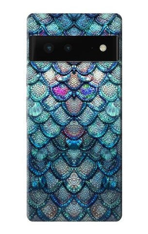 Google Pixel 6 Hard Case Mermaid Fish Scale