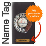 Motorola One 5G PU Leather Flip Case Retro Rotary Phone Dial On with leather tag