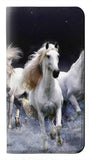 Samsung Galaxy A22 4G PU Leather Flip Case White Horse