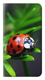 Samsung Galaxy A22 5G PU Leather Flip Case Ladybug