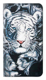 Samsung Galaxy S21 Ultra 5G PU Leather Flip Case White Tiger