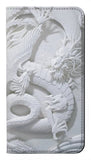 LG Stylo 6 PU Leather Flip Case Dragon Carving