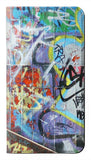 Samsung Galaxy A22 5G PU Leather Flip Case Wall Graffiti