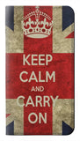 Motorola Moto G30 PU Leather Flip Case Keep Calm and Carry On