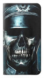 Samsung Galaxy A22 4G PU Leather Flip Case Skull Soldier Zombie