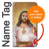 iPhone 12 Pro, 12 PU Leather Flip Case Jesus with leather tag