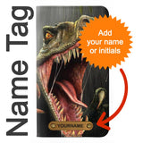 Samsung Galaxy S21 5G PU Leather Flip Case T-Rex Dinosaur with leather tag