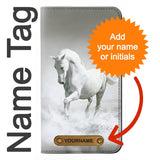 Samsung Galaxy Flip3 5G PU Leather Flip Case White Horse with leather tag