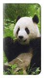 iPhone 7, 8, SE (2020), SE2 PU Leather Flip Case Panda Enjoy Eating
