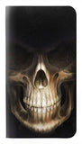 Motorola Moto G Play (2021) PU Leather Flip Case Skull Face Grim Reaper