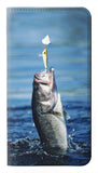 LG Stylo 5 PU Leather Flip Case Bass Fishing