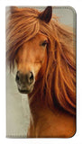 Google Pixel 6 Pro PU Leather Flip Case Beautiful Brown Horse