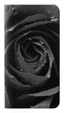 Google Pixel 6 Pro PU Leather Flip Case Black Rose