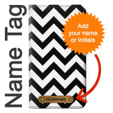 Samsung Galaxy S21 FE 5G PU Leather Flip Case Chevron Zigzag with leather tag