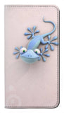 Motorola Moto G Play (2021) PU Leather Flip Case Funny Gecko Lizard