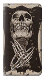 iPhone 13 Pro Max PU Leather Flip Case Skull Rose