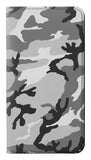 Motorola Moto G30 PU Leather Flip Case Snow Camo Camouflage Graphic Printed