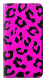 LG Stylo 5 PU Leather Flip Case Pink Leopard Pattern