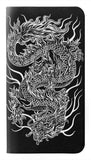 Motorola Moto G Play (2021) PU Leather Flip Case Dragon Tattoo