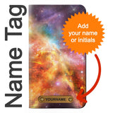 Samsung Galaxy A42 5G PU Leather Flip Case Nebula Rainbow Space with leather tag