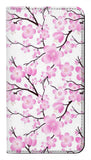 Samsung Galaxy A42 5G PU Leather Flip Case Sakura Cherry Blossoms