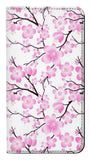 Samsung Galaxy A22 5G PU Leather Flip Case Sakura Cherry Blossoms