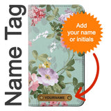 iPhone 13 Pro Max PU Leather Flip Case Flower Floral Art Painting with leather tag