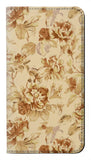Samsung Galaxy A12 PU Leather Flip Case Flower Floral Vintage Pattern