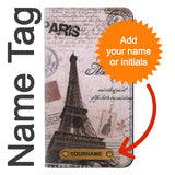 Google Pixel 6 PU Leather Flip Case Paris Postcard Eiffel Tower with leather tag