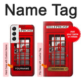  Moto G8 Power Hard Case Classic British Red Telephone Box with custom name