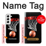  Moto G8 Power Hard Case Basketball with custom name