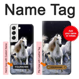  Moto G8 Power Hard Case White Horse with custom name