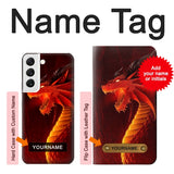  Moto G8 Power Hard Case Red Dragon with custom name