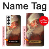 Samsung Galaxy S22 5G Hard Case Xmas Santa Claus with custom name