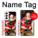 Samsung Galaxy S22 5G Hard Case Santa Claus Merry Xmas with custom name