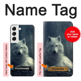  Moto G8 Power Hard Case White Wolf with custom name