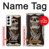  Moto G8 Power Hard Case Skull Rose with custom name