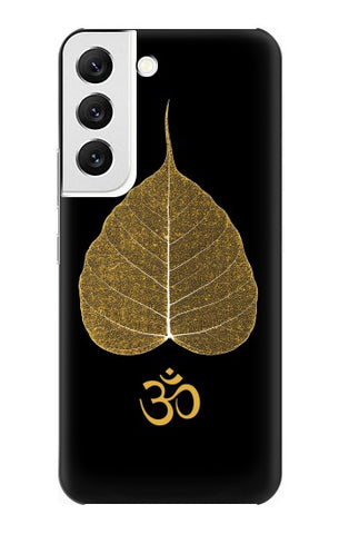 Samsung Galaxy S22 5G Hard Case Gold Leaf Buddhist Om Symbol