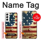  Moto G8 Power Hard Case Old American Flag with custom name