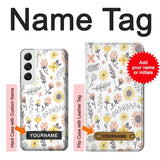  Moto G8 Power Hard Case Pastel Flowers Pattern with custom name