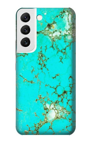 Samsung Galaxy S22 5G Hard Case Turquoise Gemstone Texture Graphic Printed