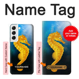 Samsung Galaxy S22 5G Hard Case Seahorse Underwater World with custom name