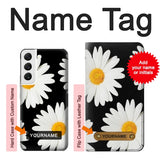  Moto G8 Power Hard Case Daisy flower with custom name