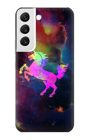 Samsung Galaxy S22 5G Hard Case Rainbow Unicorn Nebula Space