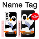  Moto G8 Power Hard Case Cute Baby Penguin with custom name