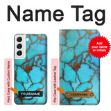  Moto G8 Power Hard Case Aqua Turquoise Rock with custom name