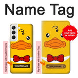 Samsung Galaxy S22 5G Hard Case Yellow Duck with custom name