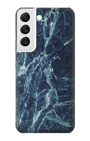 Samsung Galaxy S22 5G Hard Case Light Blue Marble Stone Texture Printed
